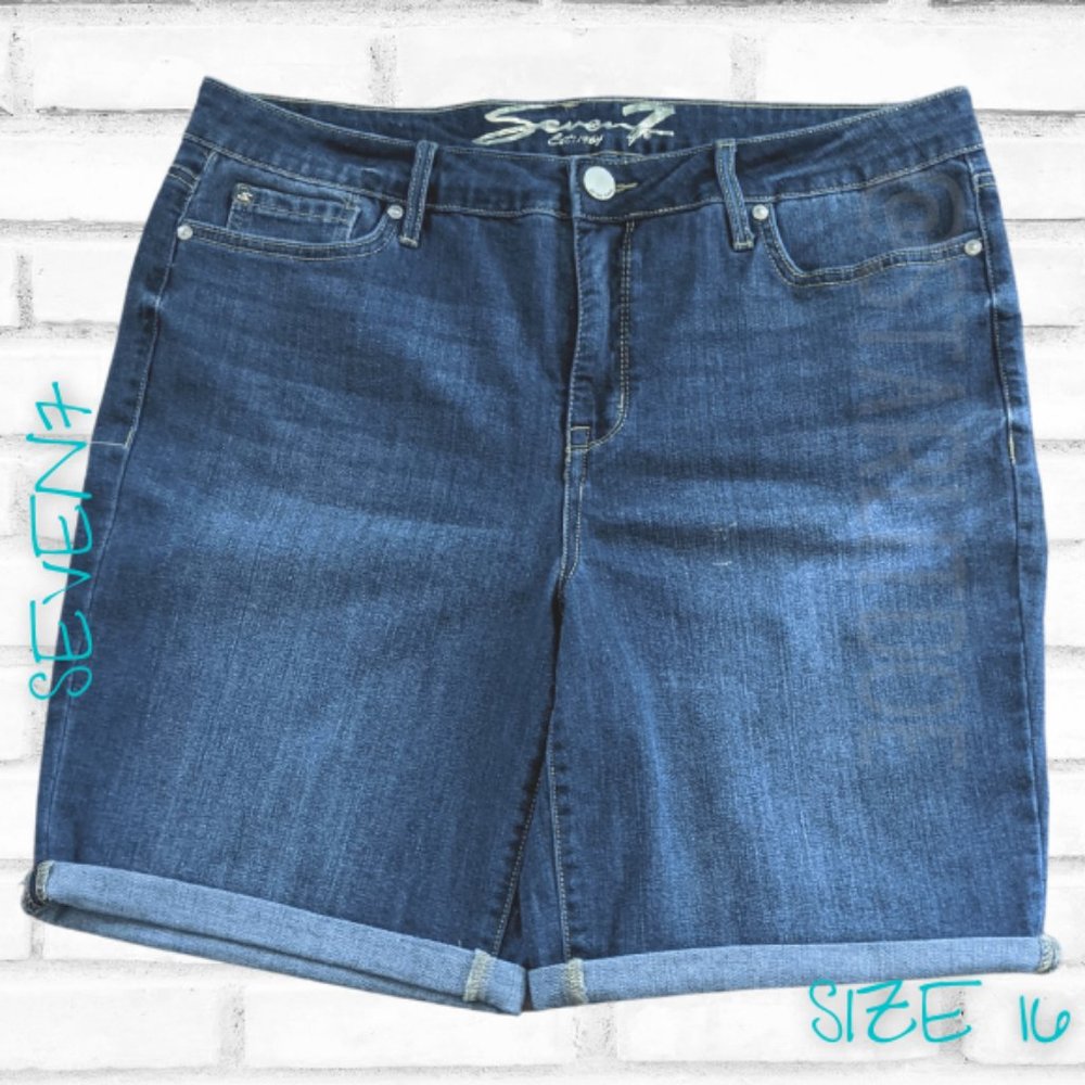 *PENDING* Seven7 Sunset Denim Bermuda Shorts NWOT 16 Jeans